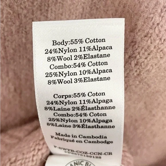 Everlane The Coccoon Crew Sweater In Plush Cotton Wool Alpaca Pink NWT - Picture 11 of 14